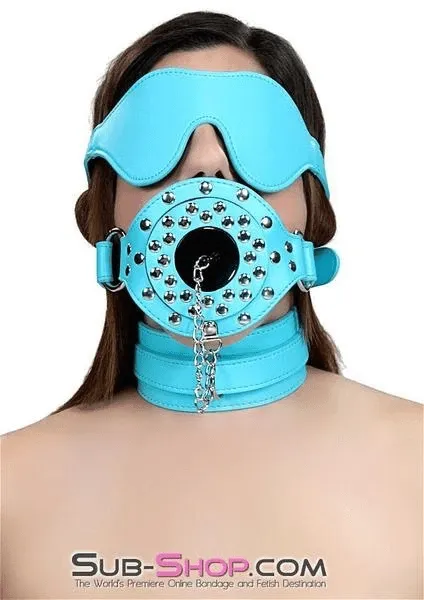 2717RS      Plug-Her Locking Diamond Blue Plug Gag - MEGA Deal