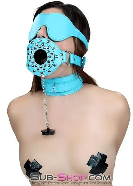 2717RS      Plug-Her Locking Diamond Blue Plug Gag