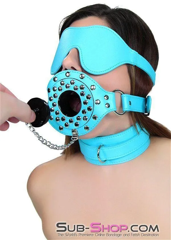 2717RS      Plug-Her Locking Diamond Blue Plug Gag