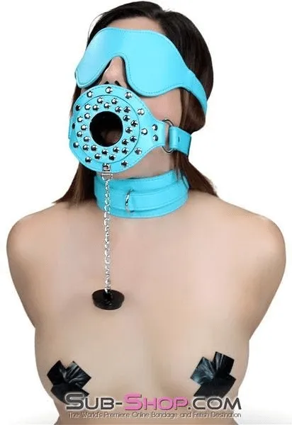2717RS      Plug-Her Locking Diamond Blue Plug Gag