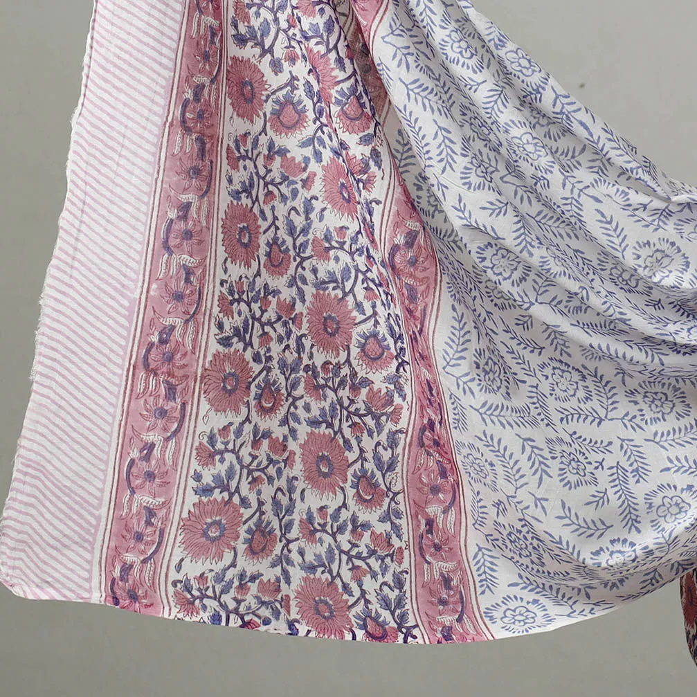 3pc Cotton Sanganeri Block Print Dress Material Set 48