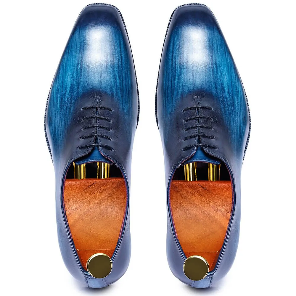 7 CM / 2.76 Inches Taller - CMR CHAMARIPA  Wedding Elevator Shoes For Men - Handcrafted Wholecut Oxford - Navy