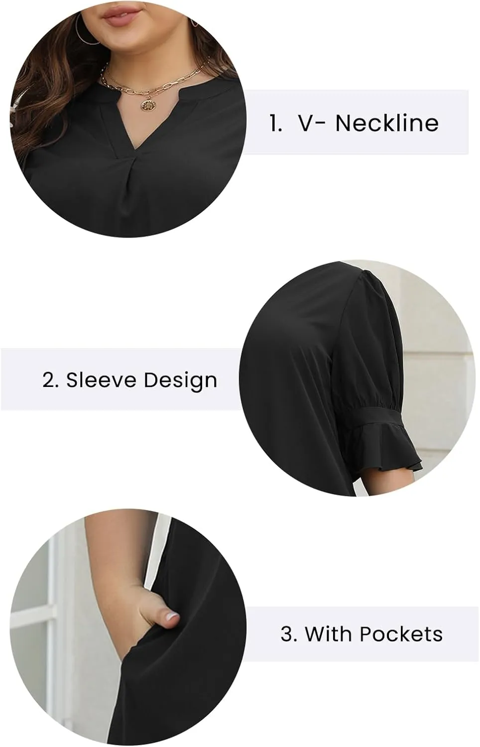 Celkuser Plus Size Summer Casual Shift Dress for Curvy Women V Neck Ruffled Sleeves Loose Shirt Dresses with Pockets 2025