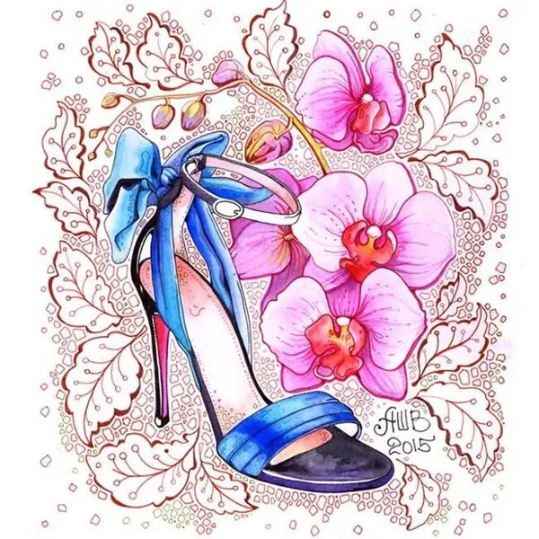 Classy High Heels - Fashion Diamond Painting, Full Round/Square 5D Diamonds, DIY Diamond Kit