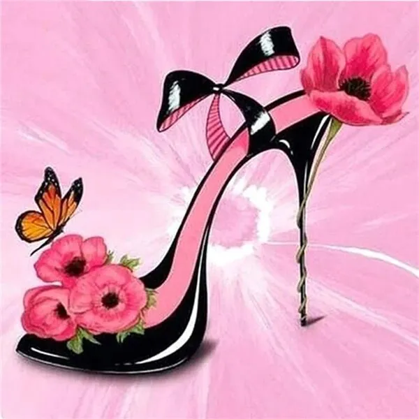 Classy High Heels - Fashion Diamond Painting, Full Round/Square 5D Diamonds, DIY Diamond Kit