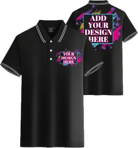 Custom Polo Shirts Design Your own Personalised Logo Photo Text Custom Mens/Womens Golf T Shirts Work Shirts