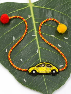 Cute Yellow Car Kids Rakhi