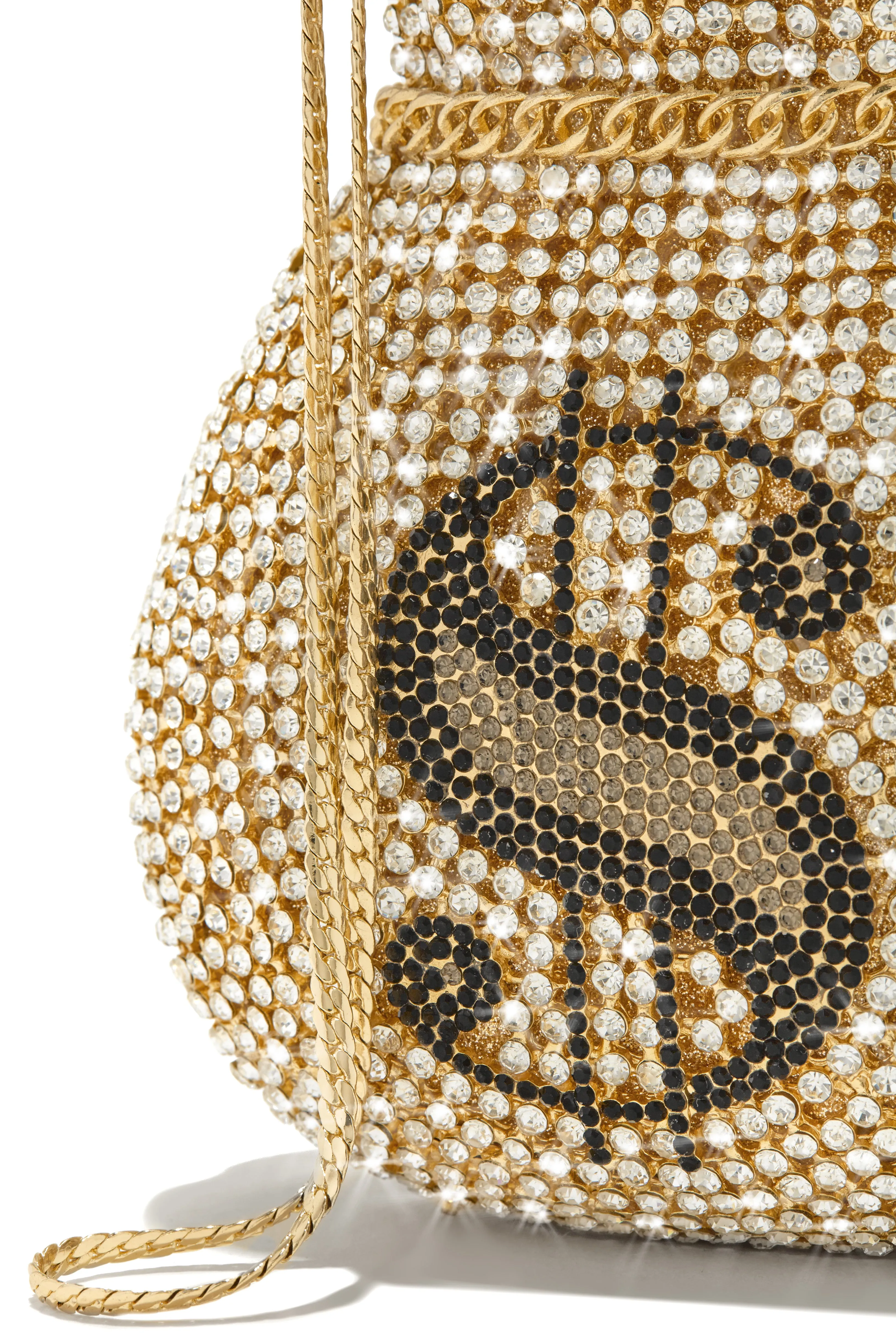 In My Bag Embellished Statement Bag - Gold