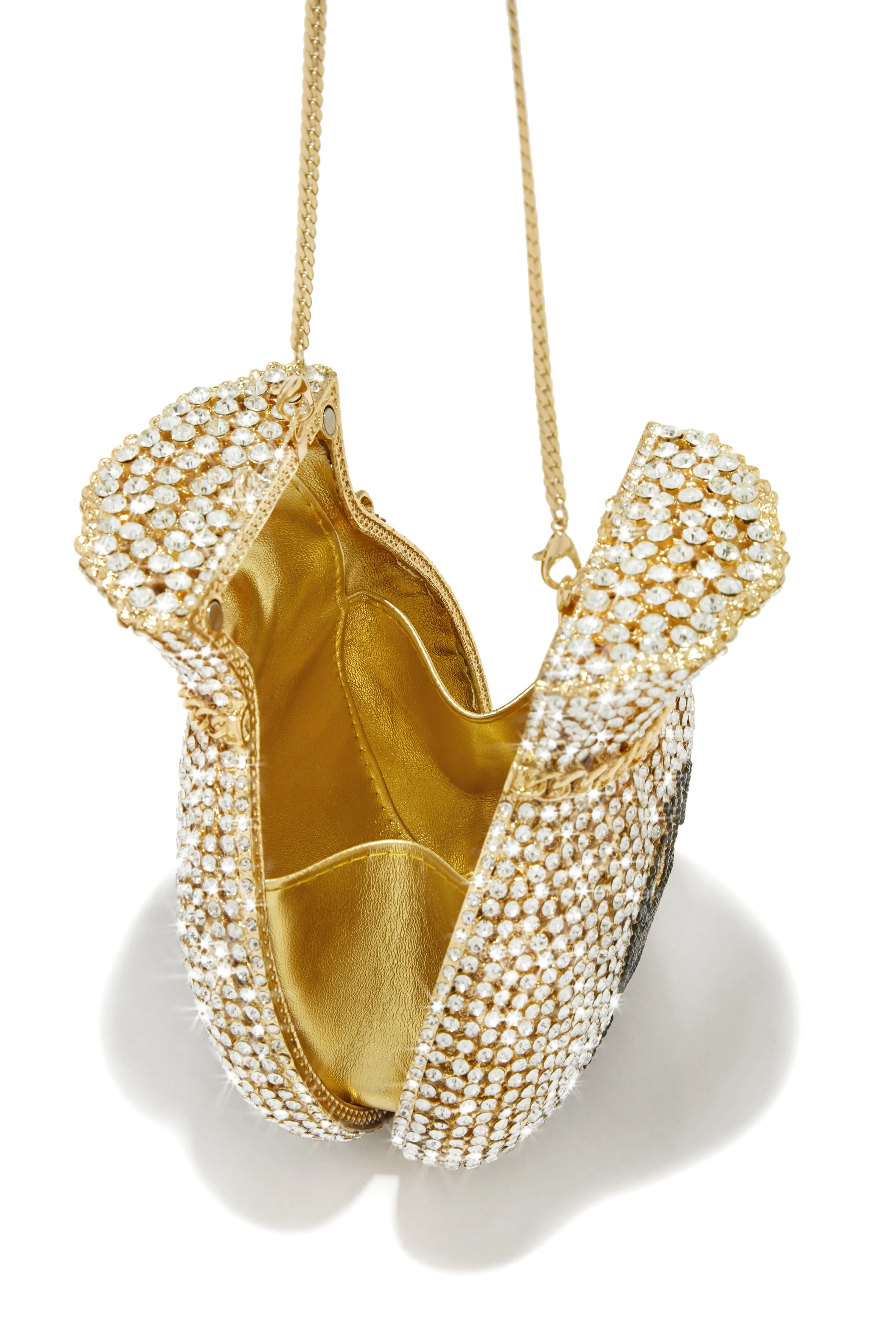 In My Bag Embellished Statement Bag - Gold