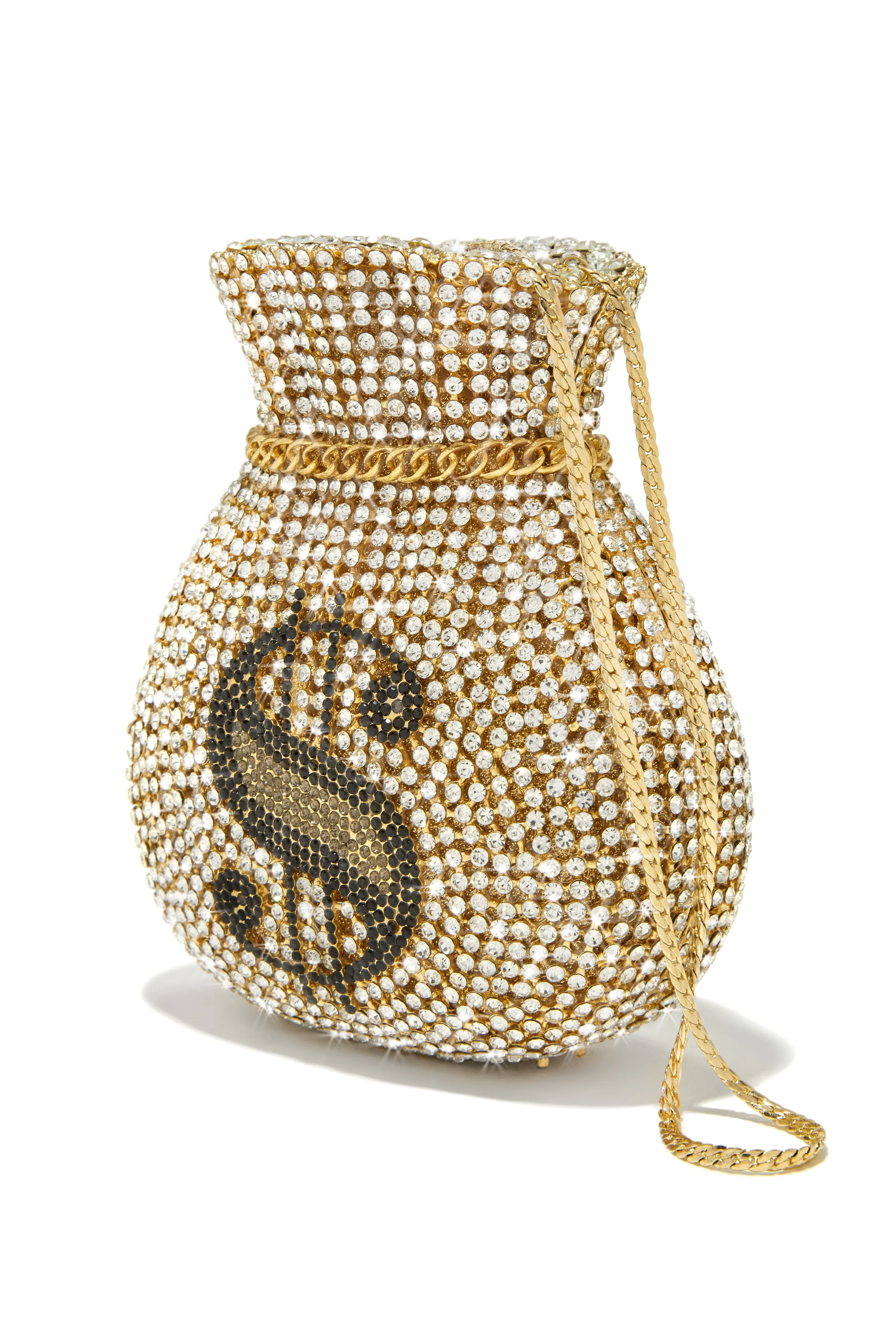 In My Bag Embellished Statement Bag - Gold