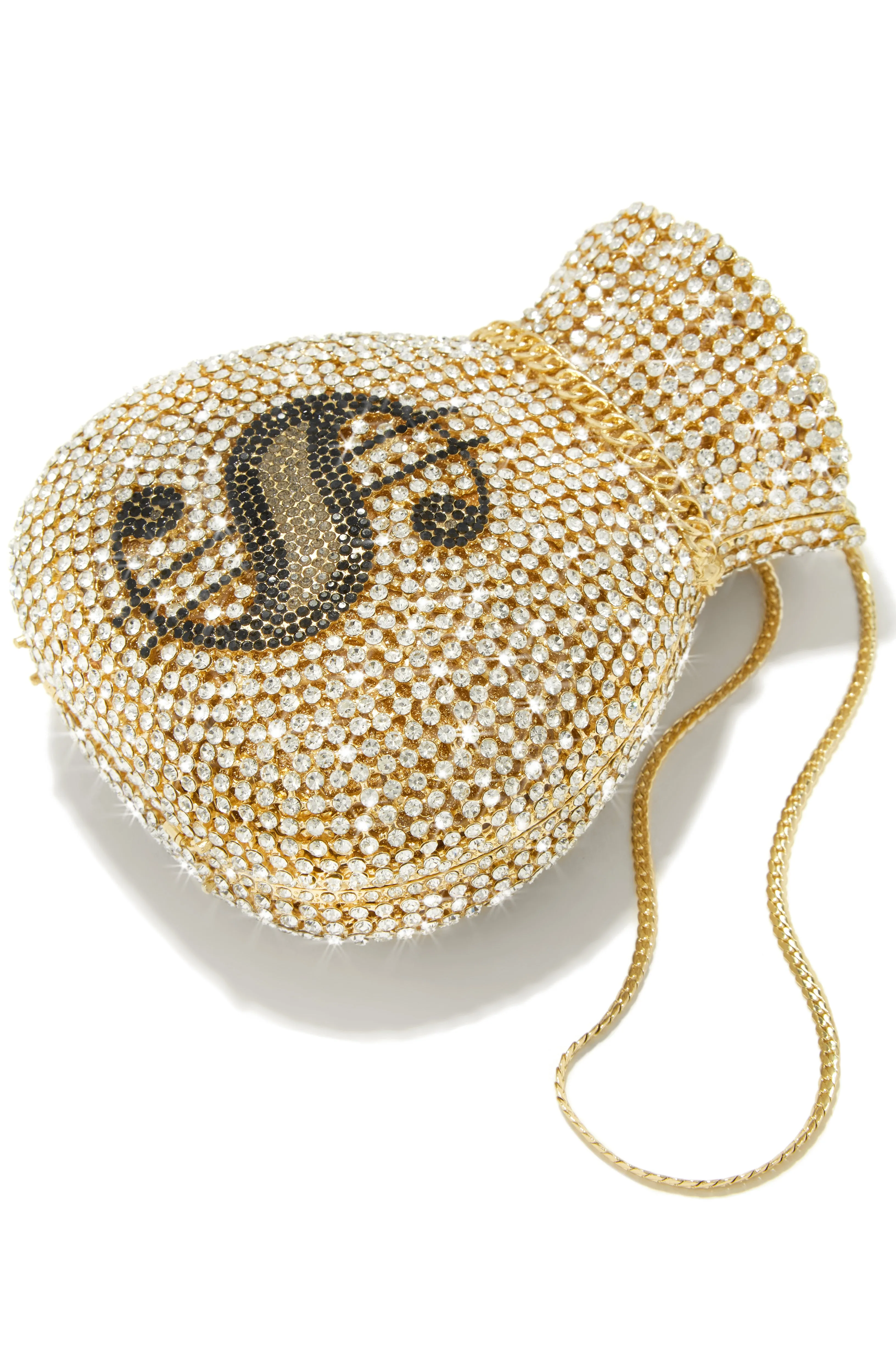 In My Bag Embellished Statement Bag - Gold