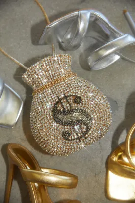 In My Bag Embellished Statement Bag - Gold