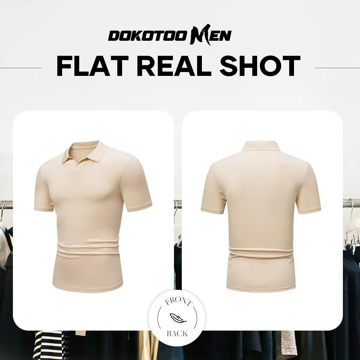 Mens Polo Shirts Short Sleeve V Neck Summer Polo T Shirts Casual Slim Fit Ribbed Textured Golf Shirts
