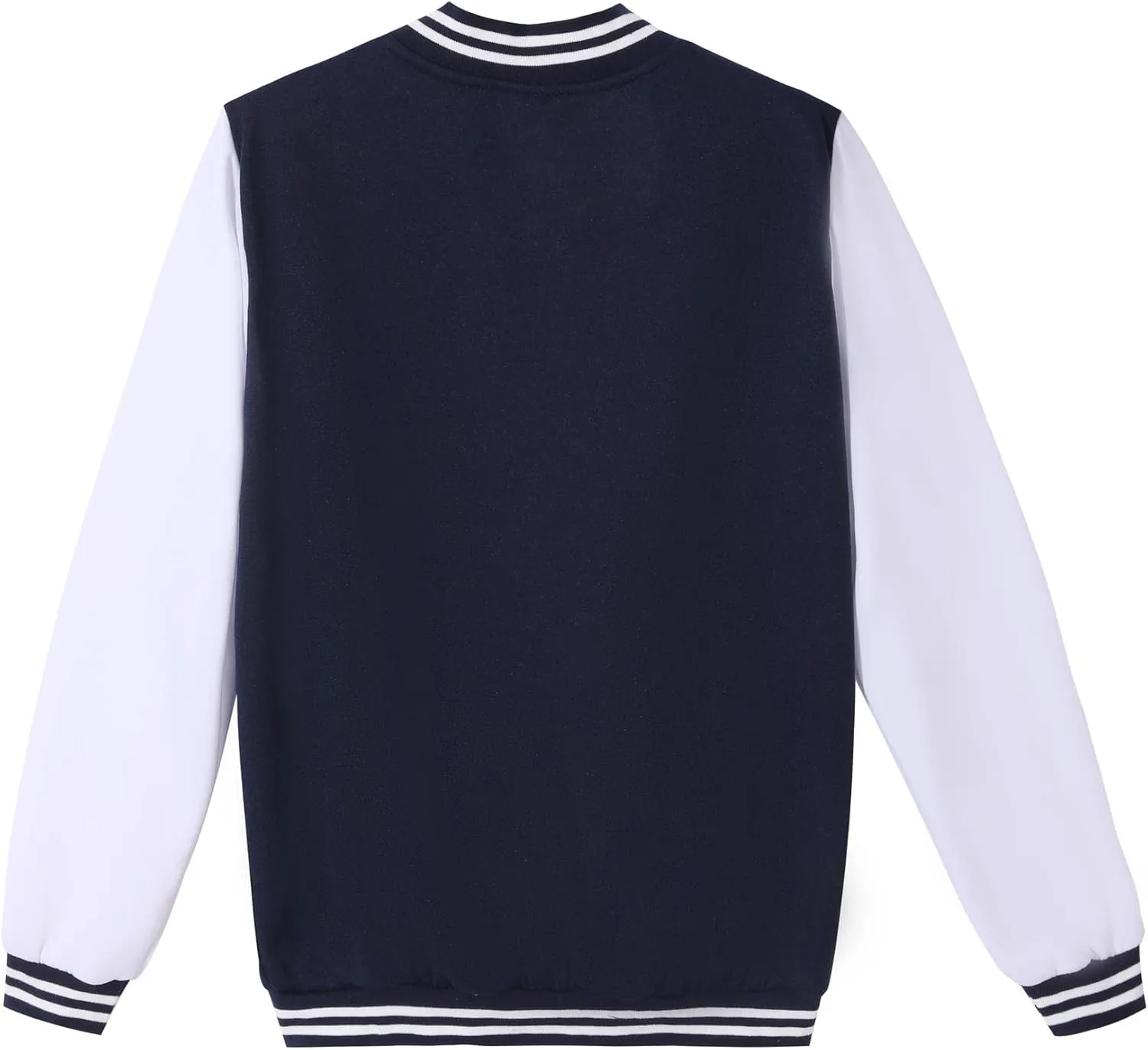 Mowbeat Women Baseball Jacket Varsity Uniform Unisex Adult Long Sleeve Casual Loose Cardigan Men's Track Jacket