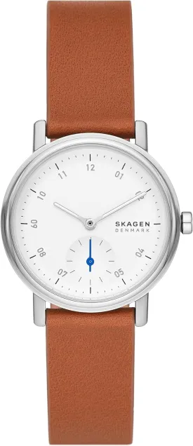 Skagen Kuppel Lille or Riis Lille Minimalist Women's Watch with Stainless Steel Bracelet, Mesh or Leather Band
