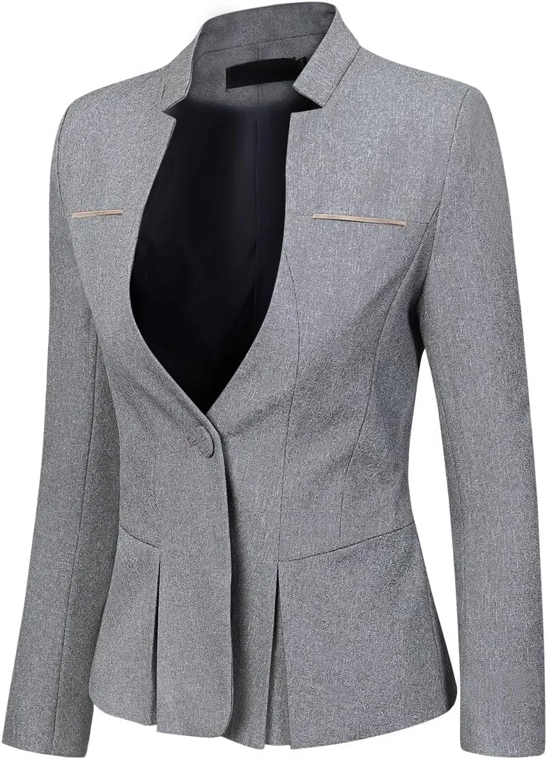YUNCLOS Women's 2 Piece Business Skirt Suit Set Office Lady Slim Fit Blazer and Skirt