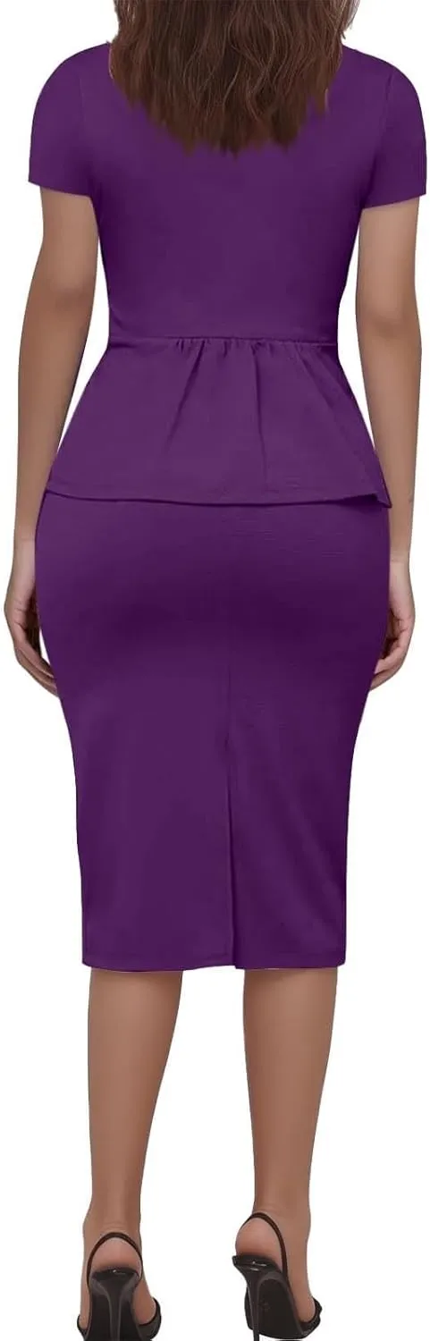 ZEFOTIM Pant/Skirt Suits for Women Dressy Wedding Blazer Solid Color Short/Long Sleeve 2 Piece Jackets